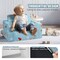 Foldable Kids Sofa 25D Foam & Peach Skin Fabric, Multi-Use Play & Nap Chair